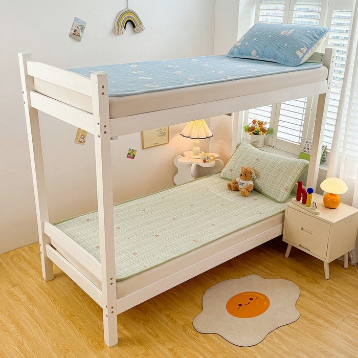 91家纺网 家纺一手货源 找家纺 梵朴 2025新款A类棉加绒一面纯棉一面宝宝婴儿牛奶绒双面可用床盖学生宿舍床垫炕盖-学生床图 薄荷糖樱桃