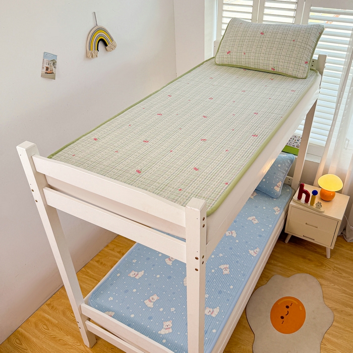 91家纺网 家纺一手货源 找家纺 梵朴 2025新款A类棉加绒一面纯棉一面宝宝婴儿牛奶绒双面可用床盖学生宿舍床垫炕盖-学生床图 薄荷糖樱桃