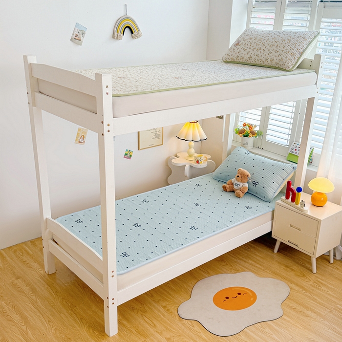 91家纺网 家纺一手货源 找家纺 梵朴 2025新款A类棉加绒一面纯棉一面宝宝婴儿牛奶绒双面可用床盖学生宿舍床垫炕盖-学生床图 波点蝴蝶结