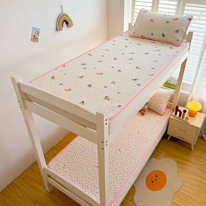 91家纺网 家纺一手货源 找家纺 梵朴 2025新款A类棉加绒一面纯棉一面宝宝婴儿牛奶绒双面可用床盖学生宿舍床垫炕盖-学生床图 彩星汪汪