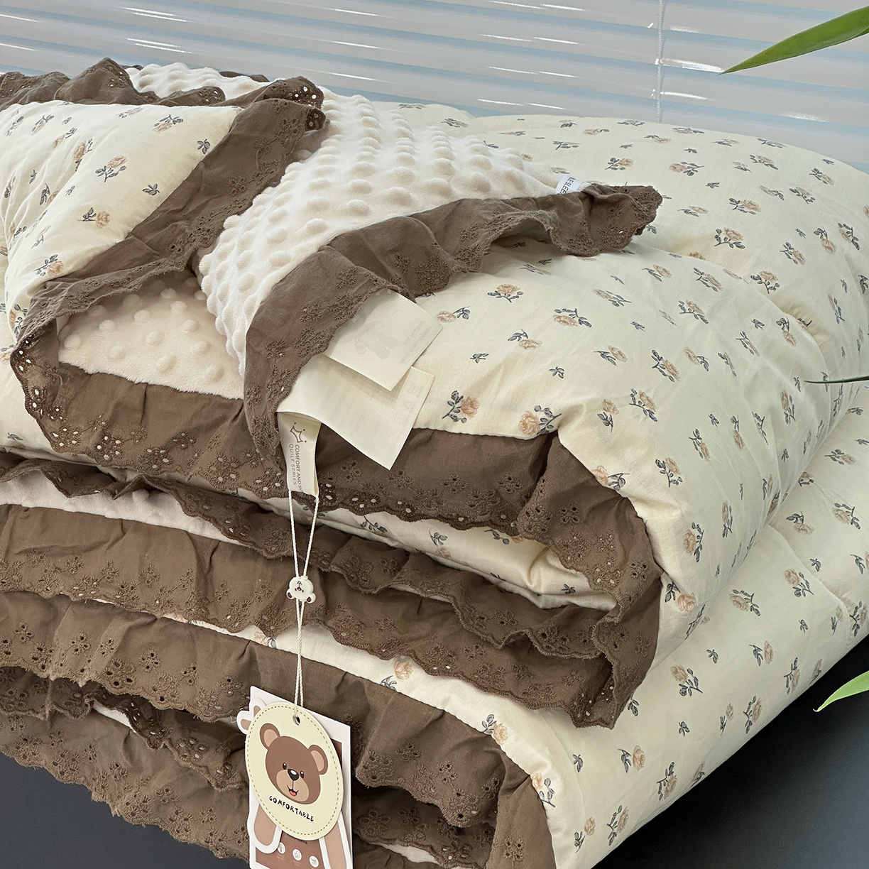 91家纺网 家纺一手货源 找家纺 （总）佰织鑫家居 2025秋冬加厚纯棉全棉法式豆豆被被子被芯