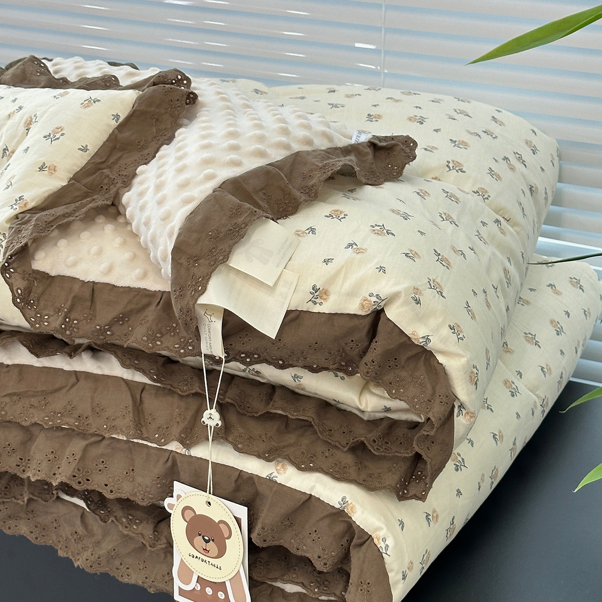 91家纺网 家纺一手货源 找家纺 （总）佰织鑫家居 2025秋冬加厚纯棉全棉法式豆豆被被子被芯