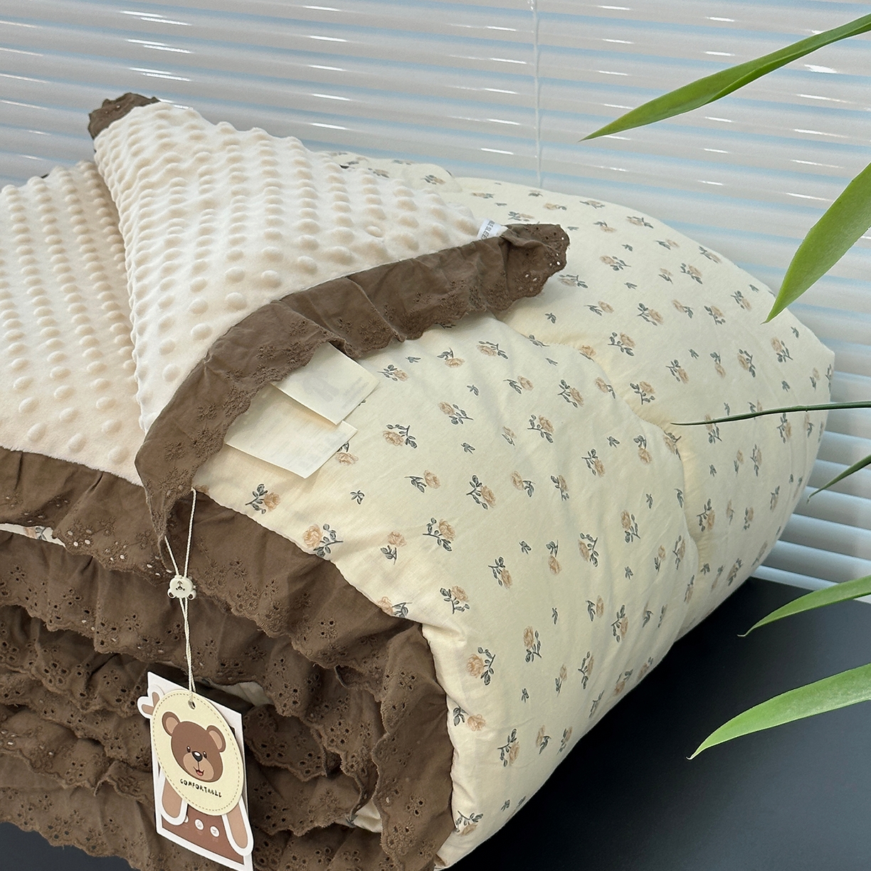 91家纺网 家纺一手货源 找家纺 （总）佰织鑫家居 2025秋冬加厚纯棉全棉法式豆豆被被子被芯