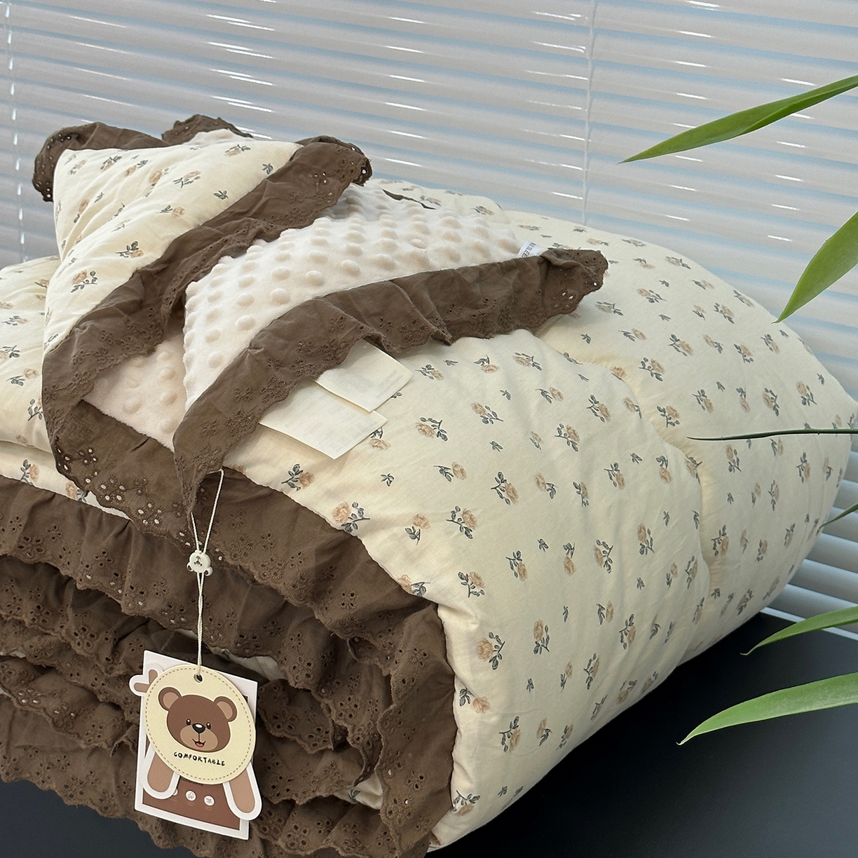 91家纺网 家纺一手货源 找家纺 （总）佰织鑫家居 2025秋冬加厚纯棉全棉法式豆豆被被子被芯