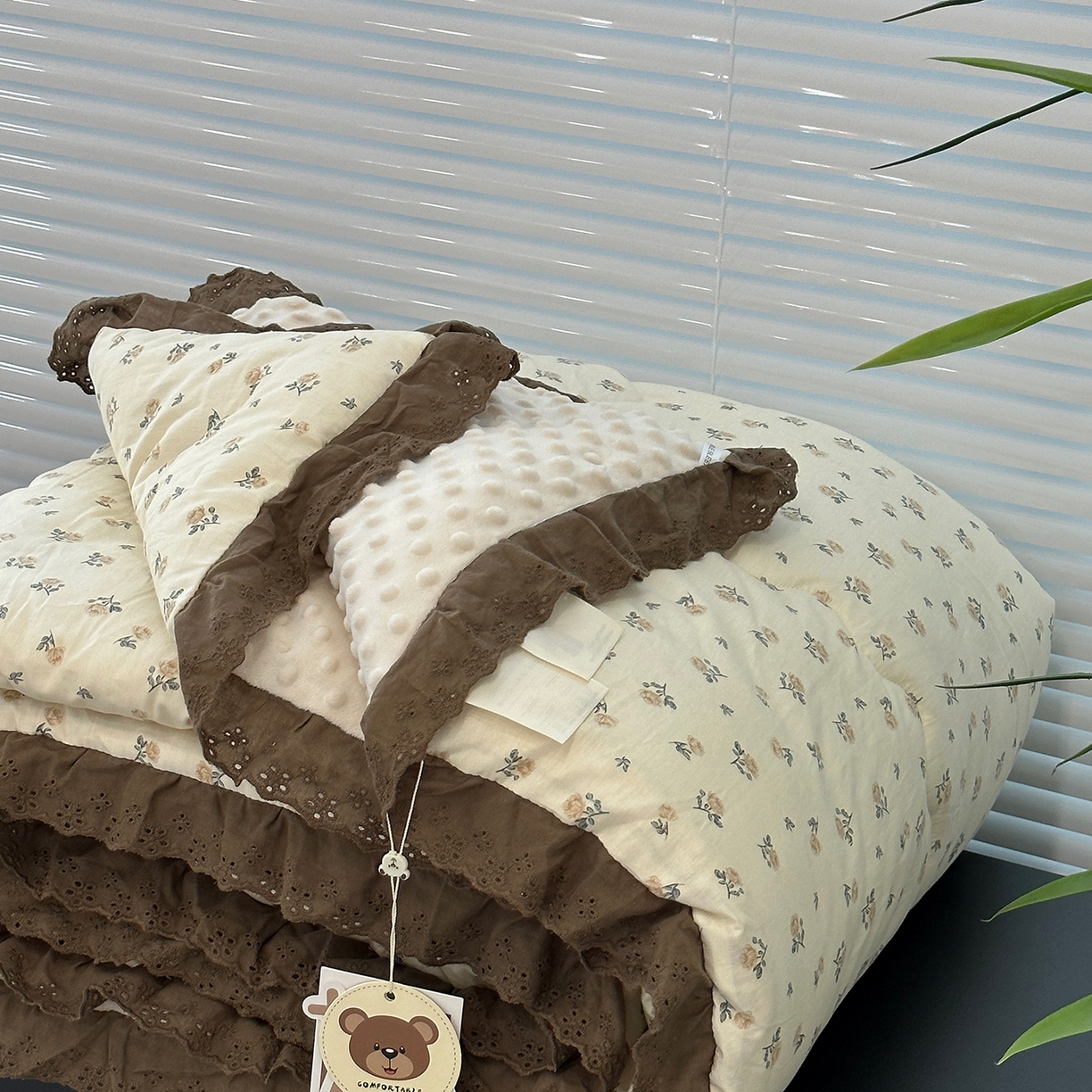 91家纺网 家纺一手货源 找家纺 （总）佰织鑫家居 2025秋冬加厚纯棉全棉法式豆豆被被子被芯