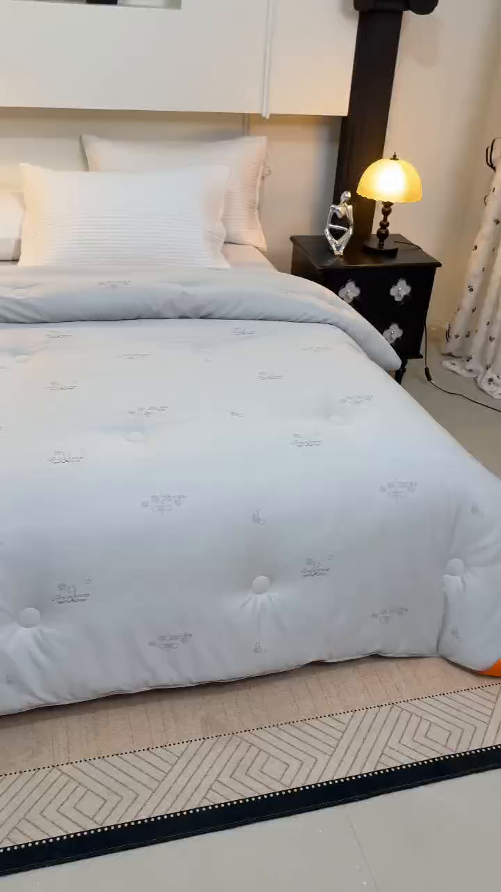 91家纺网 家纺一手货源 找家纺 （总）全美家居 2025新款全棉纯棉60支提花石墨烯春秋被冬被被子被芯