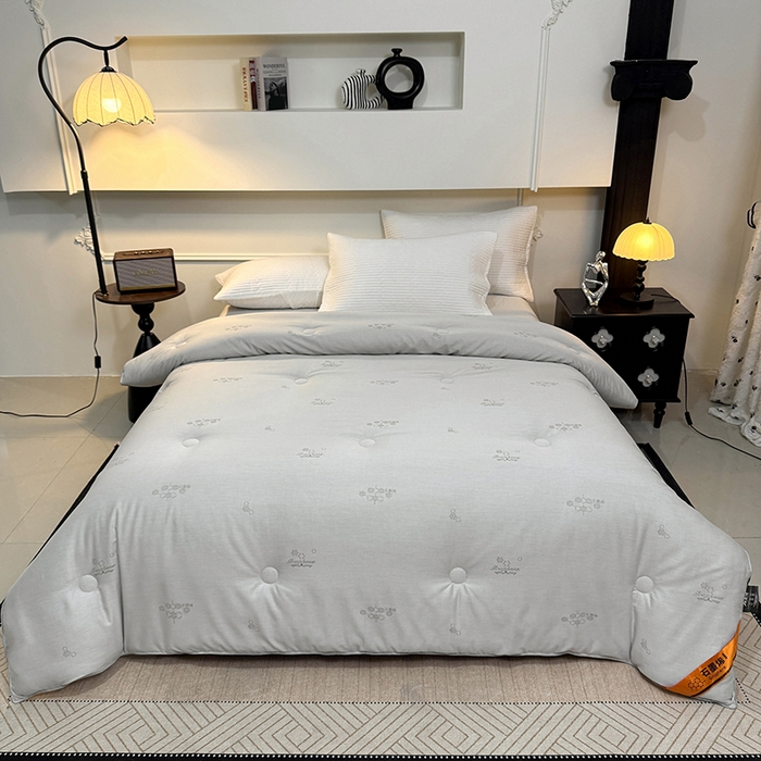 91家纺网 家纺一手货源 找家纺 全美家居 2025新款全棉学生款宿舍纯棉三六件套全棉三件套羽丝绒被备货充足 时尚悦格 蓝