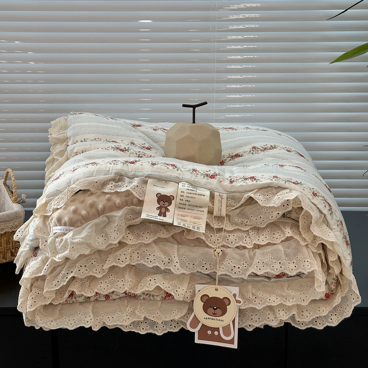 91家纺网 家纺一手货源 找家纺 （总）佰织鑫家居 2025秋冬加厚纯棉全棉法式豆豆被被子被芯