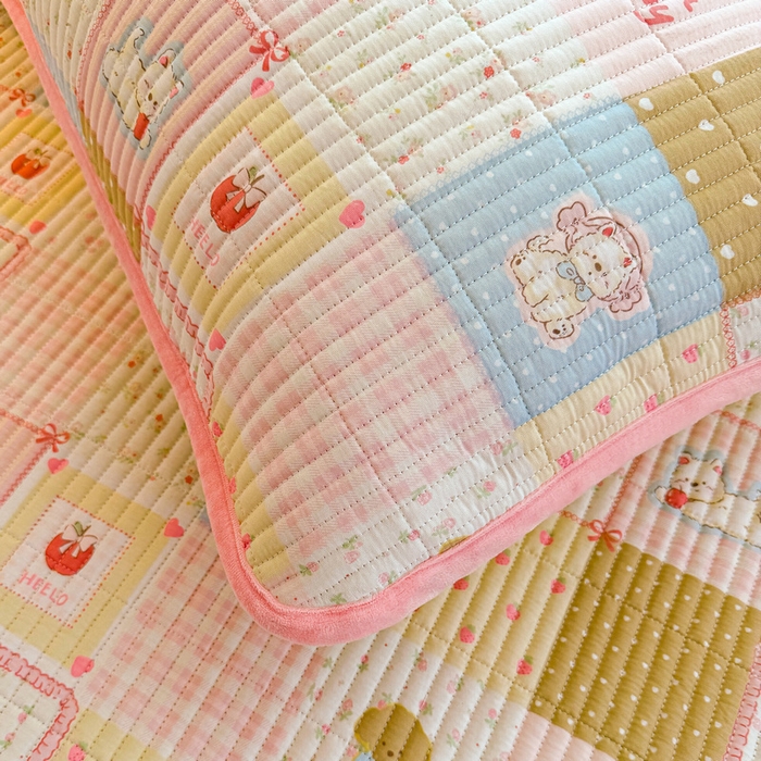 91家纺网 家纺一手货源 找家纺 梵朴 2025新款A类棉加绒一面纯棉一面宝宝婴儿牛奶绒双面可用床盖学生宿舍床垫炕盖-学生床图 宠物狂欢