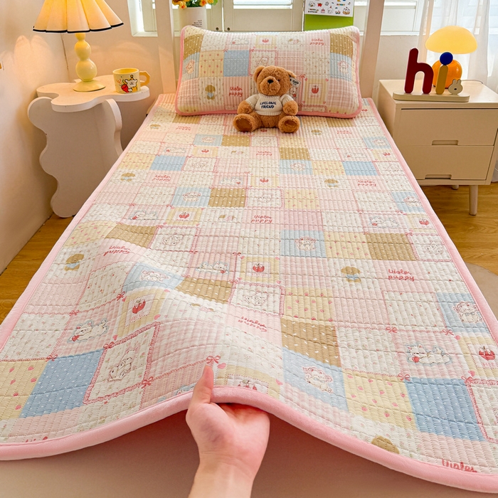 91家纺网 家纺一手货源 找家纺 梵朴 2025新款A类棉加绒一面纯棉一面宝宝婴儿牛奶绒双面可用床盖学生宿舍床垫炕盖-学生床图 宠物狂欢