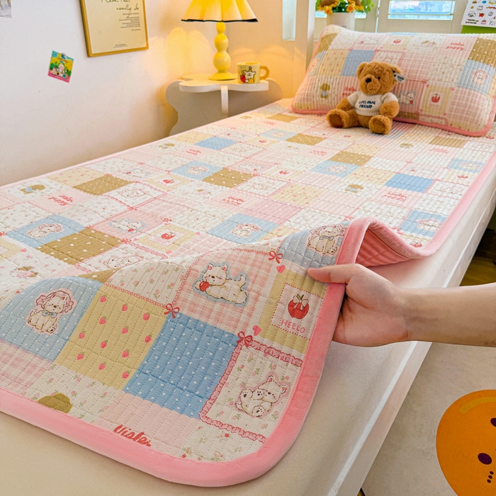 91家纺网 家纺一手货源 找家纺 梵朴 2025新款A类棉加绒一面纯棉一面宝宝婴儿牛奶绒双面可用床盖学生宿舍床垫炕盖-学生床图 宠物狂欢