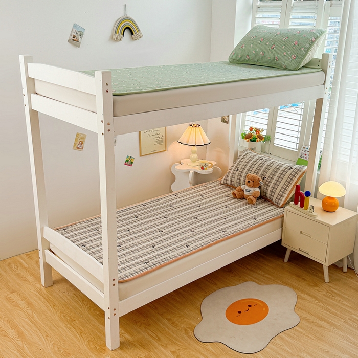 91家纺网 家纺一手货源 找家纺 梵朴 2025新款A类棉加绒一面纯棉一面宝宝婴儿牛奶绒双面可用床盖学生宿舍床垫炕盖-学生床图 花边蝴蝶结