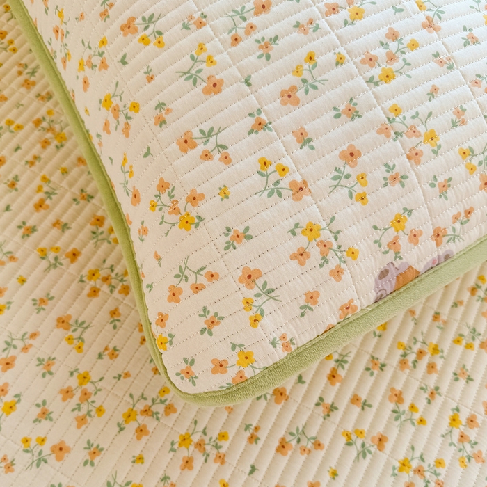 91家纺网 家纺一手货源 找家纺 梵朴 2025新款A类棉加绒一面纯棉一面宝宝婴儿牛奶绒双面可用床盖学生宿舍床垫炕盖-学生床图 花园好友熊