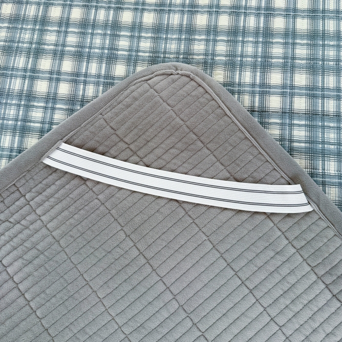 91家纺网 家纺一手货源 找家纺 梵朴 2025新款A类棉加绒一面纯棉一面宝宝婴儿牛奶绒双面可用床盖学生宿舍床垫炕盖-学生床图 可可蓝格