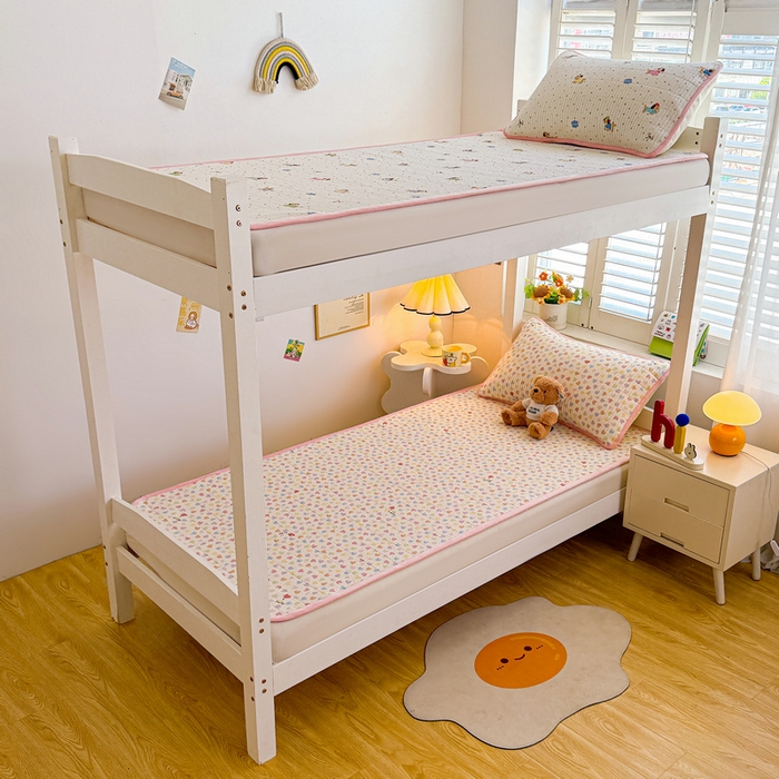 91家纺网 家纺一手货源 找家纺 梵朴 2025新款A类棉加绒一面纯棉一面宝宝婴儿牛奶绒双面可用床盖学生宿舍床垫炕盖-学生床图 五彩小爱心