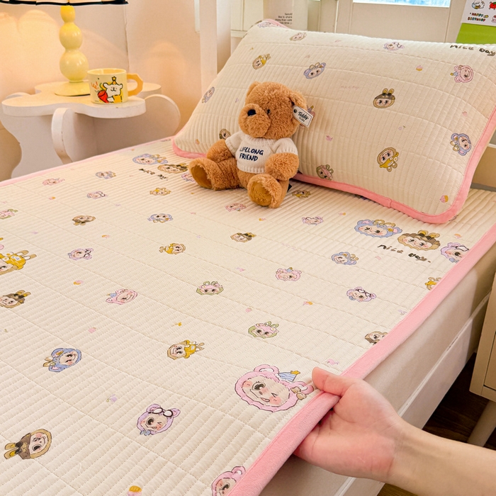 91家纺网 家纺一手货源 找家纺 梵朴 2025新款A类棉加绒一面纯棉一面宝宝婴儿牛奶绒双面可用床盖学生宿舍床垫炕盖-学生床图 小时代