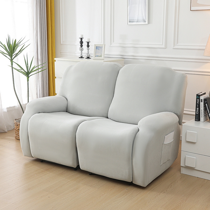 91家纺网 家纺一手货源 找家纺 千彤沙发垫 2025新款全包防尘芝华士沙发套-德绒系列 银灰