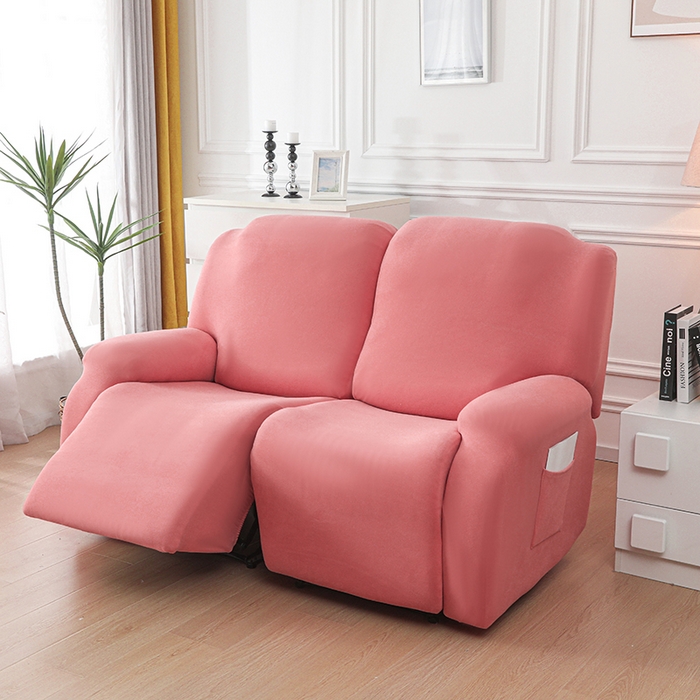 91家纺网 家纺一手货源 找家纺 千彤沙发垫 2025新款全包防尘芝华士沙发套-德绒系列 豆沙