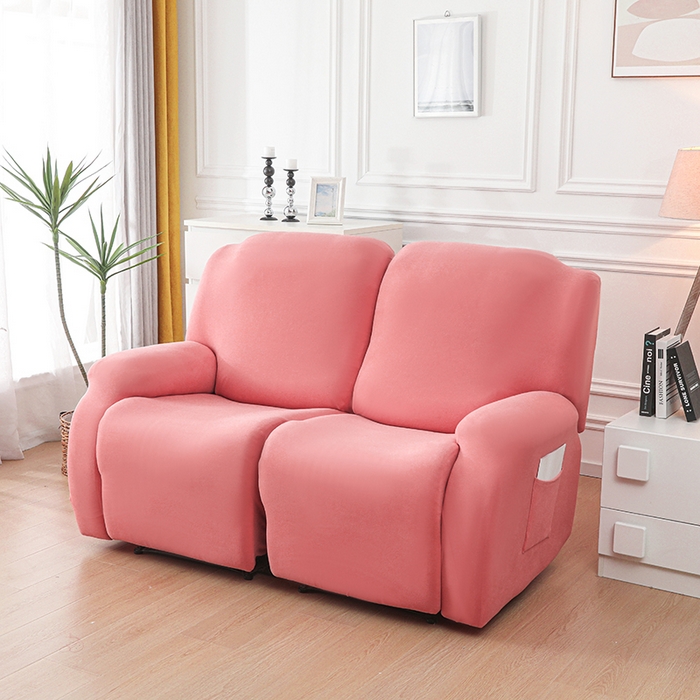 91家纺网 家纺一手货源 找家纺 千彤沙发垫 2025新款全包防尘芝华士沙发套-德绒系列 豆沙