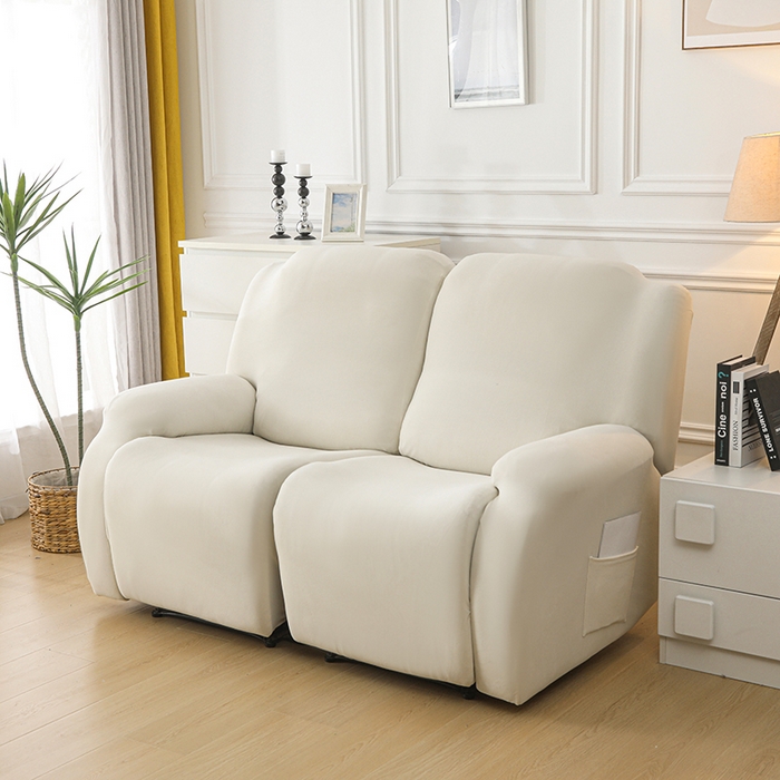 91家纺网 家纺一手货源 找家纺 千彤沙发垫 2025新款全包防尘芝华士沙发套-德绒系列 米白