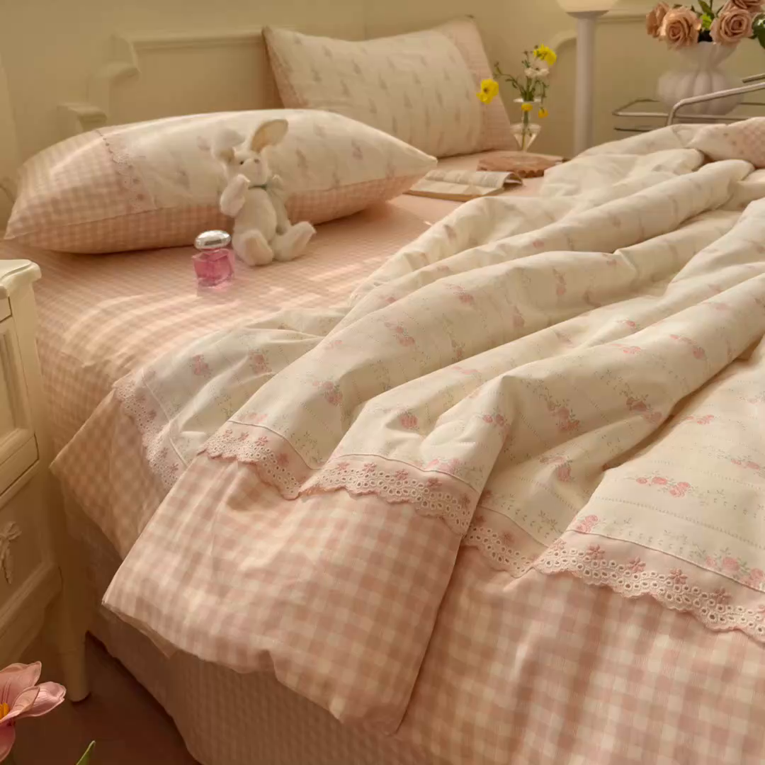 91家纺网 家纺一手货源 找家纺 （总）安莱生活2025新款全棉纯棉小碎花刺绣花边款夏被夏凉被空调被