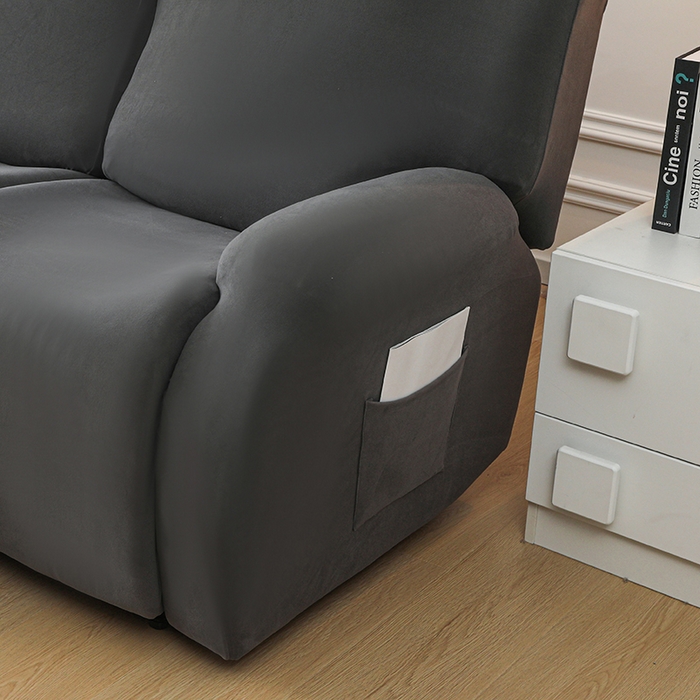 91家纺网 家纺一手货源 找家纺 千彤沙发垫 2025新款全包防尘芝华士沙发套-德绒系列 深灰色