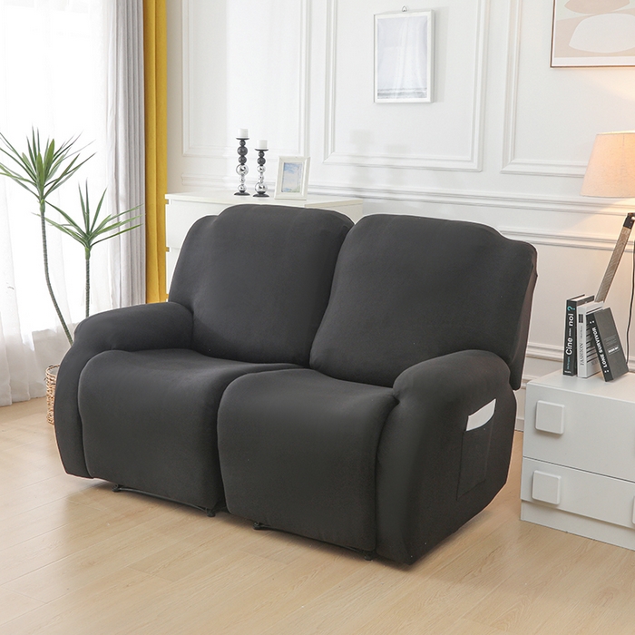 91家纺网 家纺一手货源 找家纺 千彤沙发垫 2025新款全包防尘芝华士沙发套-德绒系列 黑色