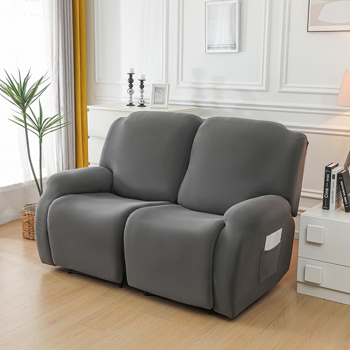 91家纺网 家纺一手货源 找家纺 千彤沙发垫 2025新款全包防尘芝华士沙发套-德绒系列 深灰色