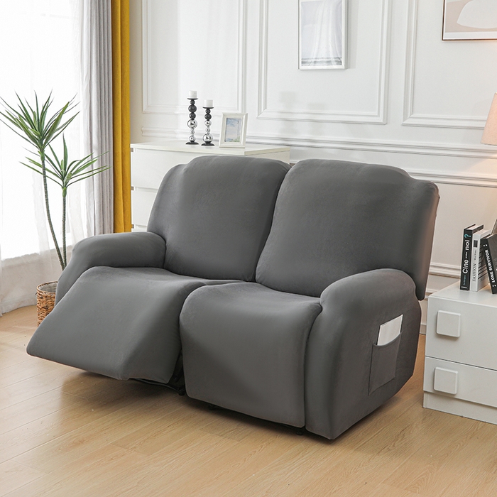 91家纺网 家纺一手货源 找家纺 千彤沙发垫 2025新款全包防尘芝华士沙发套-德绒系列 深灰色