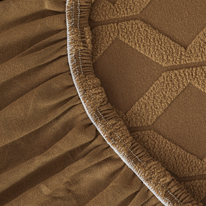 91家纺网 家纺一手货源 找家纺 千彤沙发垫 2025新款全包防尘芝华士沙发套-菱形格系列 咖色