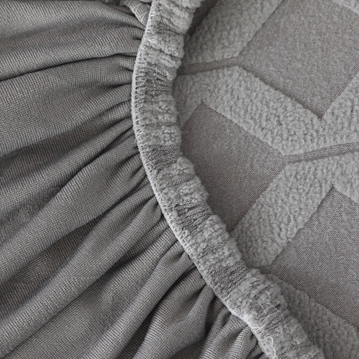 91家纺网 家纺一手货源 找家纺 千彤沙发垫 2025新款全包防尘芝华士沙发套-菱形格系列 银灰