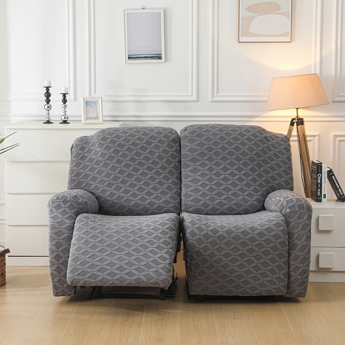 91家纺网 家纺一手货源 找家纺 千彤沙发垫 2025新款全包防尘芝华士沙发套-菱形格系列 深灰