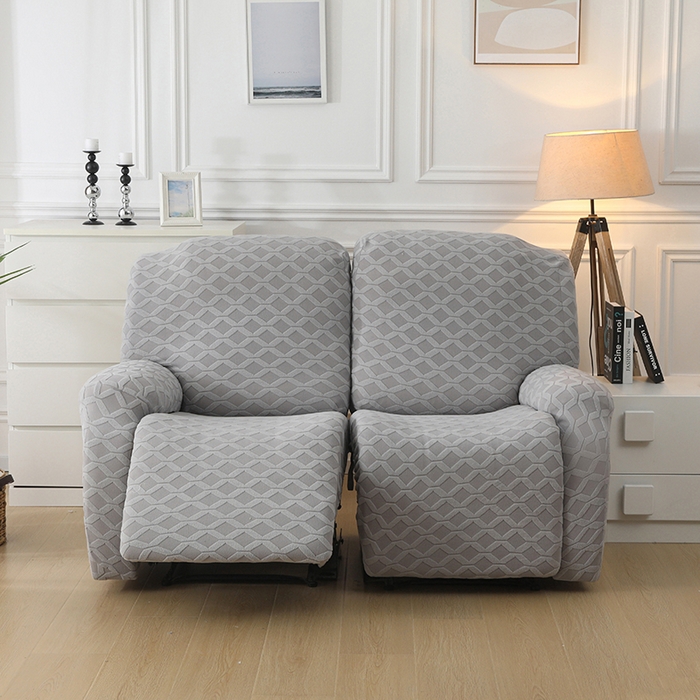 91家纺网 家纺一手货源 找家纺 千彤沙发垫 2025新款全包防尘芝华士沙发套-菱形格系列 银灰