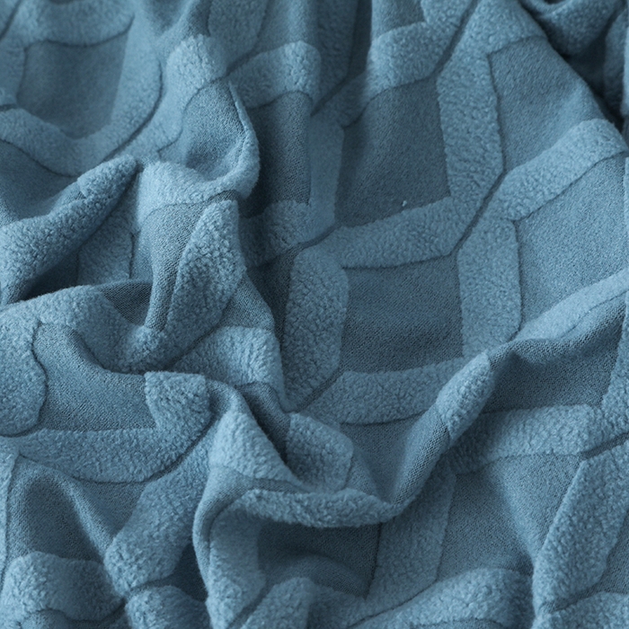 91家纺网 家纺一手货源 找家纺 千彤沙发垫 2025新款全包防尘芝华士沙发套-菱形格系列 水蓝