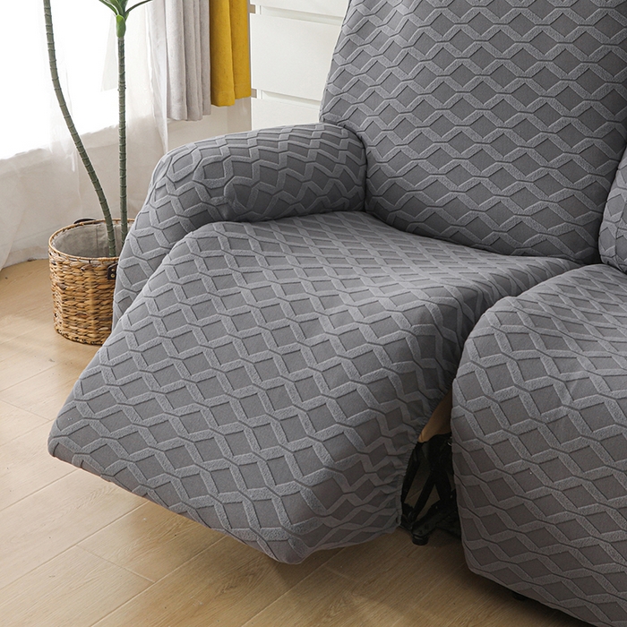 91家纺网 家纺一手货源 找家纺 千彤沙发垫 2025新款全包防尘芝华士沙发套-菱形格系列 深灰