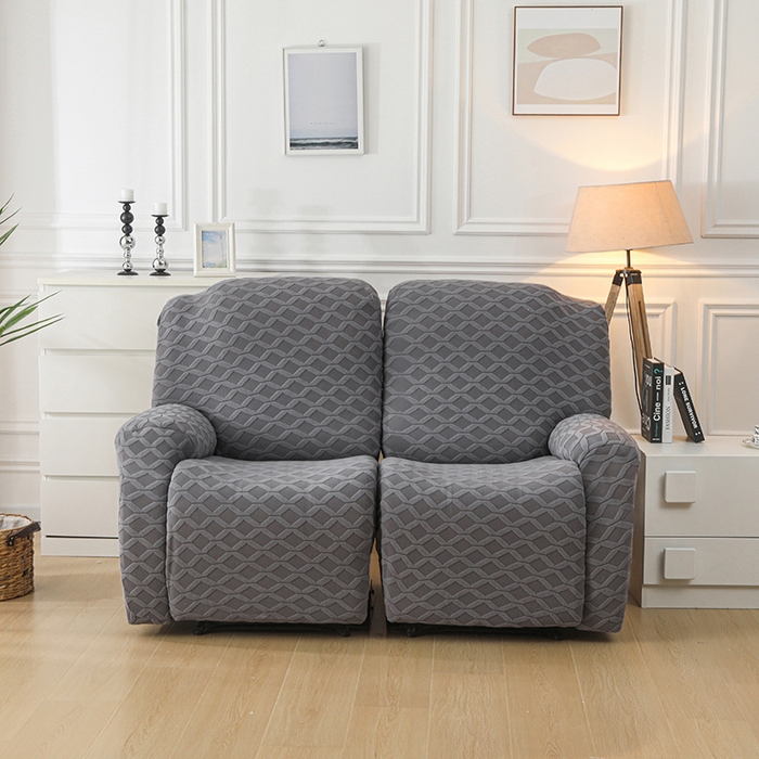 91家纺网 家纺一手货源 找家纺 千彤沙发垫 2025新款全包防尘芝华士沙发套-菱形格系列 深灰