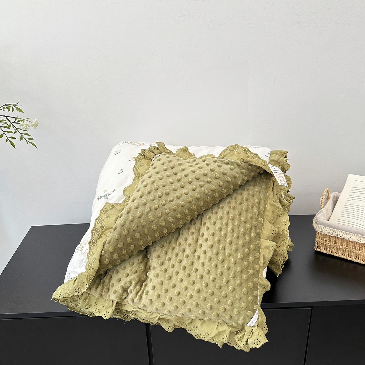 91家纺网 家纺一手货源 找家纺 佰织鑫家居 2025秋冬加厚纯棉全棉法式豆豆被被子被芯 野餐兔