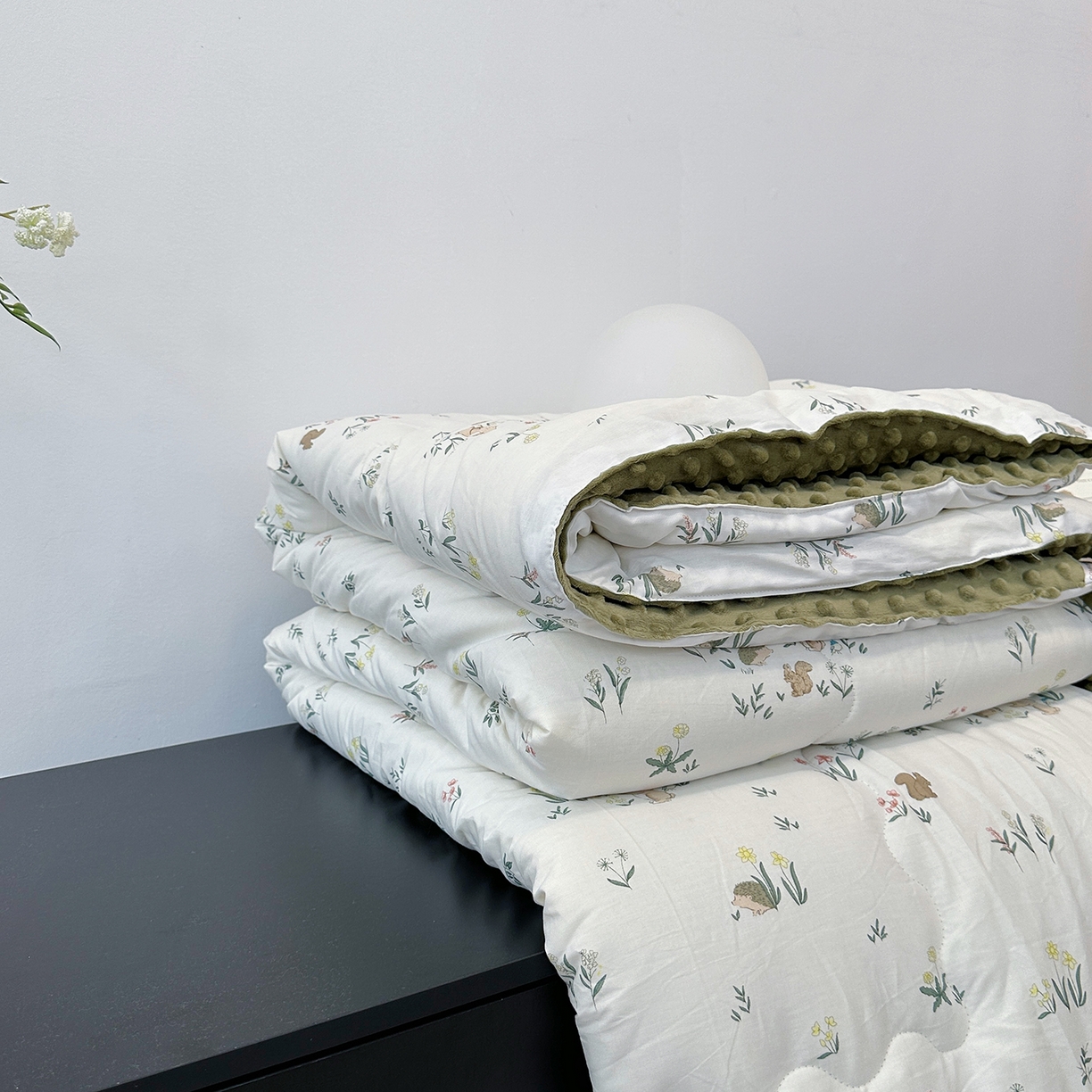 91家纺网 家纺一手货源 找家纺 佰织鑫家居 2025秋冬加厚纯棉全棉法式豆豆被被子被芯 野餐兔