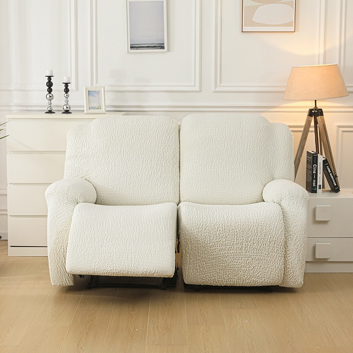 91家纺网 家纺一手货源 找家纺 千彤沙发垫 2025新款全包防尘芝华士沙发套-褶皱泡泡布系列 米白