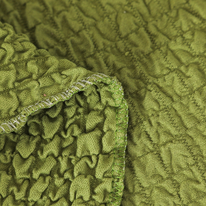 91家纺网 家纺一手货源 找家纺 千彤沙发垫 2025新款全包防尘芝华士沙发套-褶皱泡泡布系列 绿色