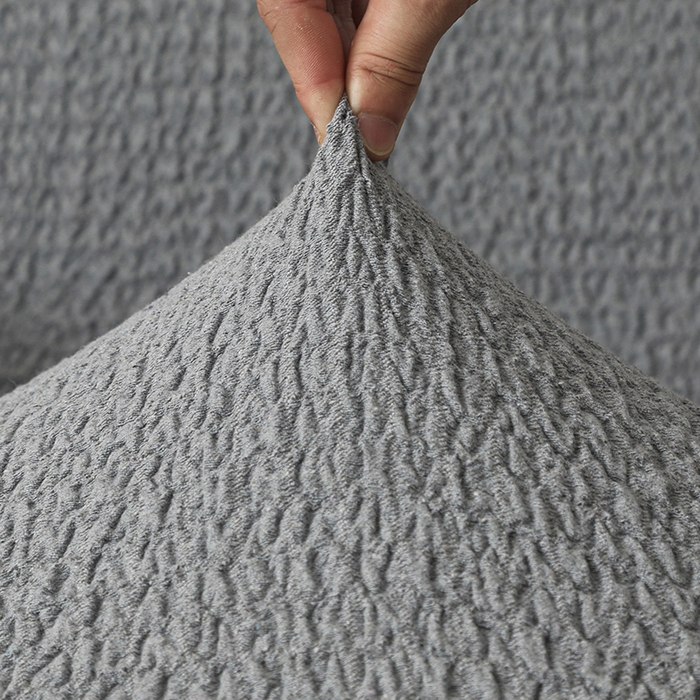 91家纺网 家纺一手货源 找家纺 千彤沙发垫 2025新款全包防尘芝华士沙发套-褶皱泡泡布系列 灰色