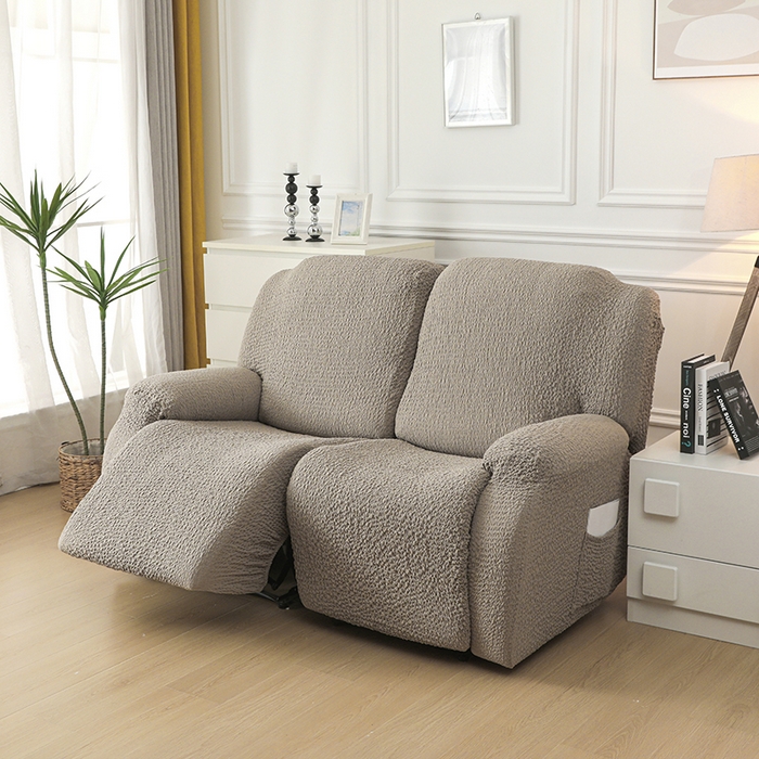 91家纺网 家纺一手货源 找家纺 千彤沙发垫 2025新款全包防尘芝华士沙发套-褶皱泡泡布系列 咖色