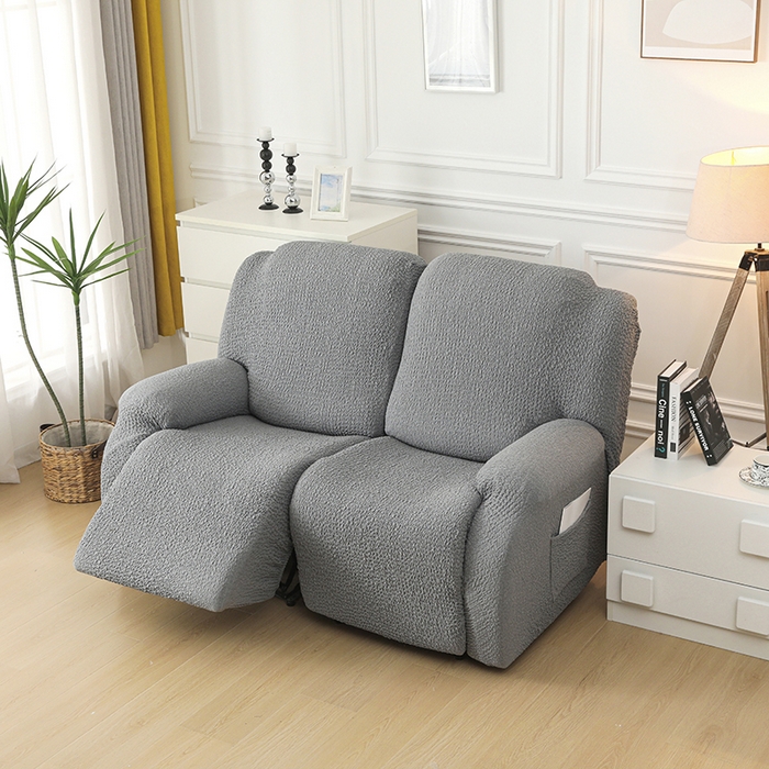 91家纺网 家纺一手货源 找家纺 千彤沙发垫 2025新款全包防尘芝华士沙发套-褶皱泡泡布系列 灰色