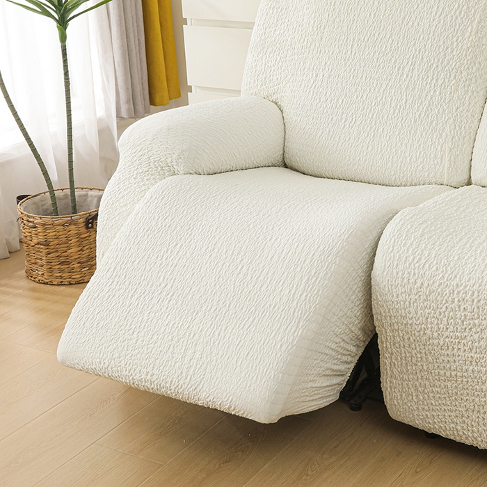 91家纺网 家纺一手货源 找家纺 千彤沙发垫 2025新款全包防尘芝华士沙发套-褶皱泡泡布系列 米白