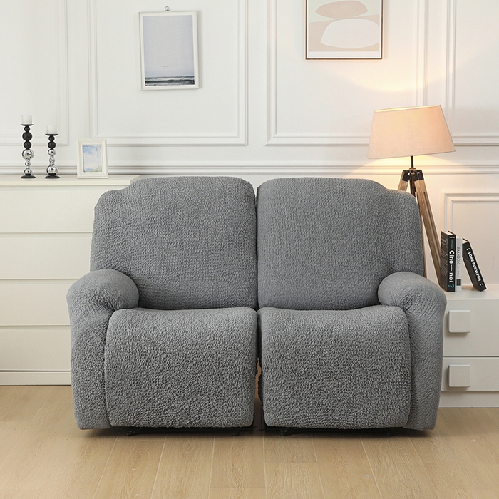 91家纺网 家纺一手货源 找家纺 千彤沙发垫 2025新款全包防尘芝华士沙发套-褶皱泡泡布系列 灰色