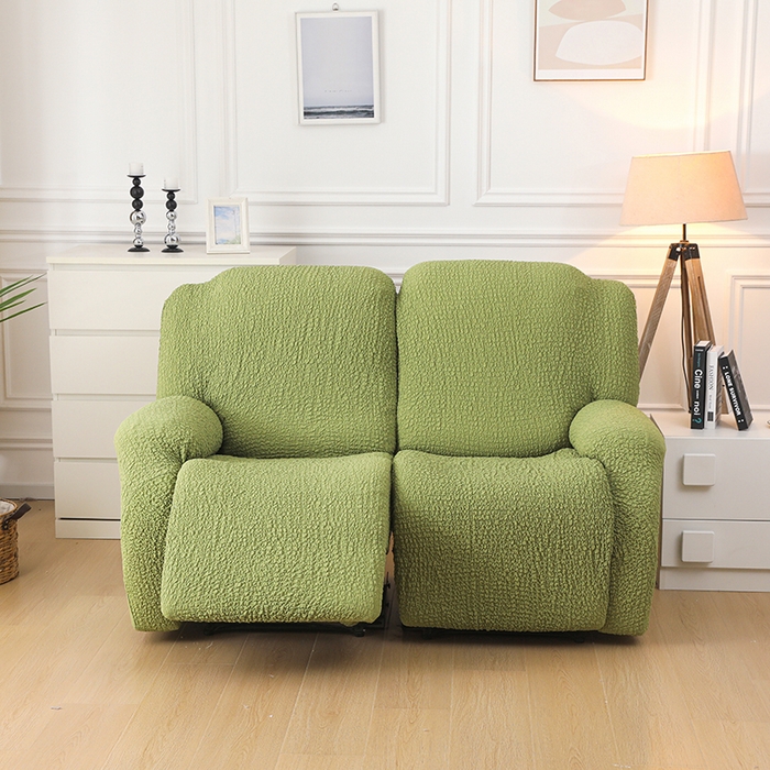 91家纺网 家纺一手货源 找家纺 千彤沙发垫 2025新款全包防尘芝华士沙发套-褶皱泡泡布系列 绿色