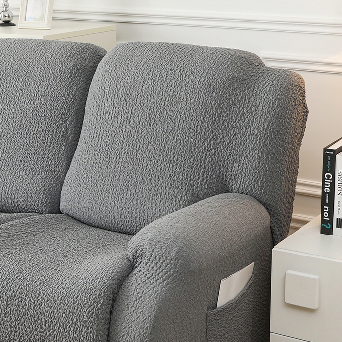 91家纺网 家纺一手货源 找家纺 千彤沙发垫 2025新款全包防尘芝华士沙发套-褶皱泡泡布系列 灰色