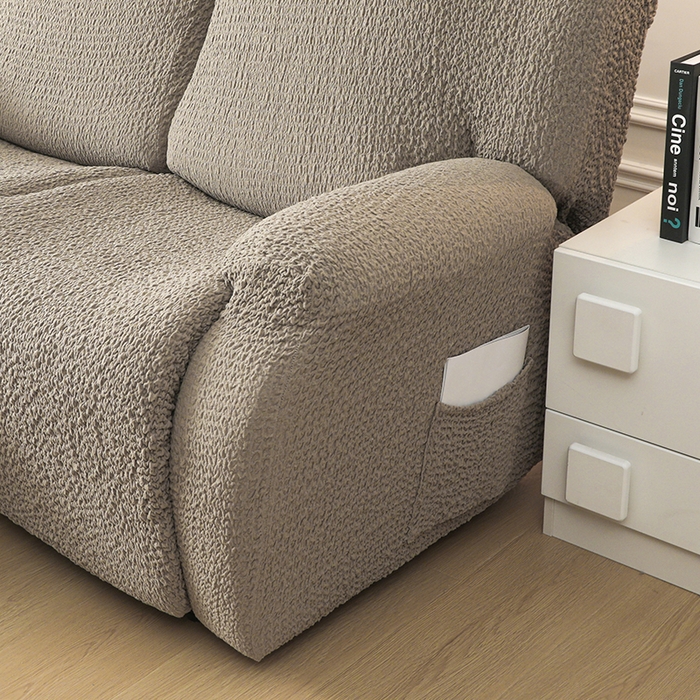 91家纺网 家纺一手货源 找家纺 千彤沙发垫 2025新款全包防尘芝华士沙发套-褶皱泡泡布系列 咖色