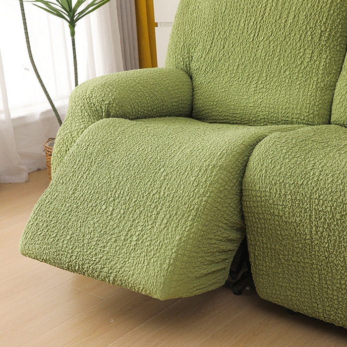 91家纺网 家纺一手货源 找家纺 千彤沙发垫 2025新款全包防尘芝华士沙发套-褶皱泡泡布系列 绿色