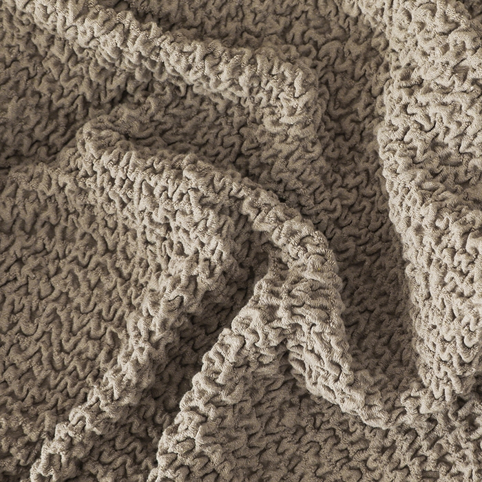 91家纺网 家纺一手货源 找家纺 千彤沙发垫 2025新款全包防尘芝华士沙发套-褶皱泡泡布系列 咖色